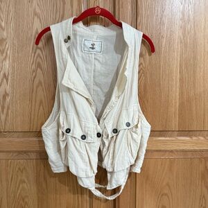 Salt & Pepper Gauze Pocket Vest